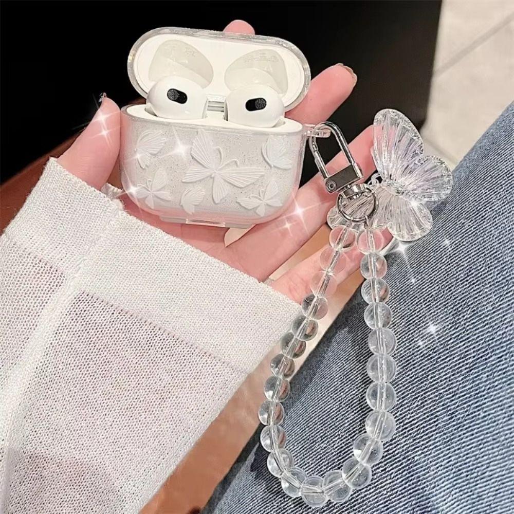 Защитный чехол-подвеска в виде бабочки для наушников AirPods 4/3/2/1/Pro/Pro2 Женский Мужской