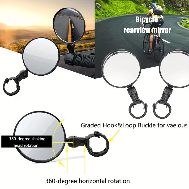 Выпуклые велосипедные зеркала заднего вида, прозрачные, светоотражающие, регулируемые, для горных и электрических велосипедов