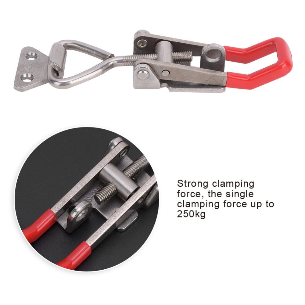 2pcs Hand Tool Type Quick Latch Clamp 304 Stainless Steel Toggle Hasp Clamp For Storage Box