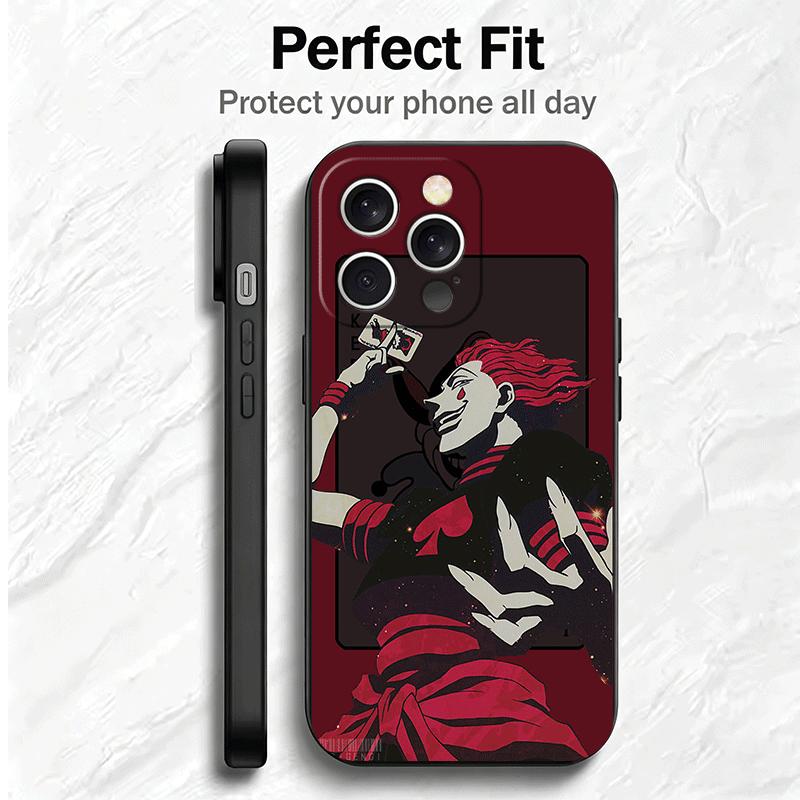 Hunter X-Hunters Hisoka Soft Phone Case for iPhone 16 16E 17 Air 15 Pro Max 14 Plus 13 Mini 11 12 7 Black Cover Back Shell