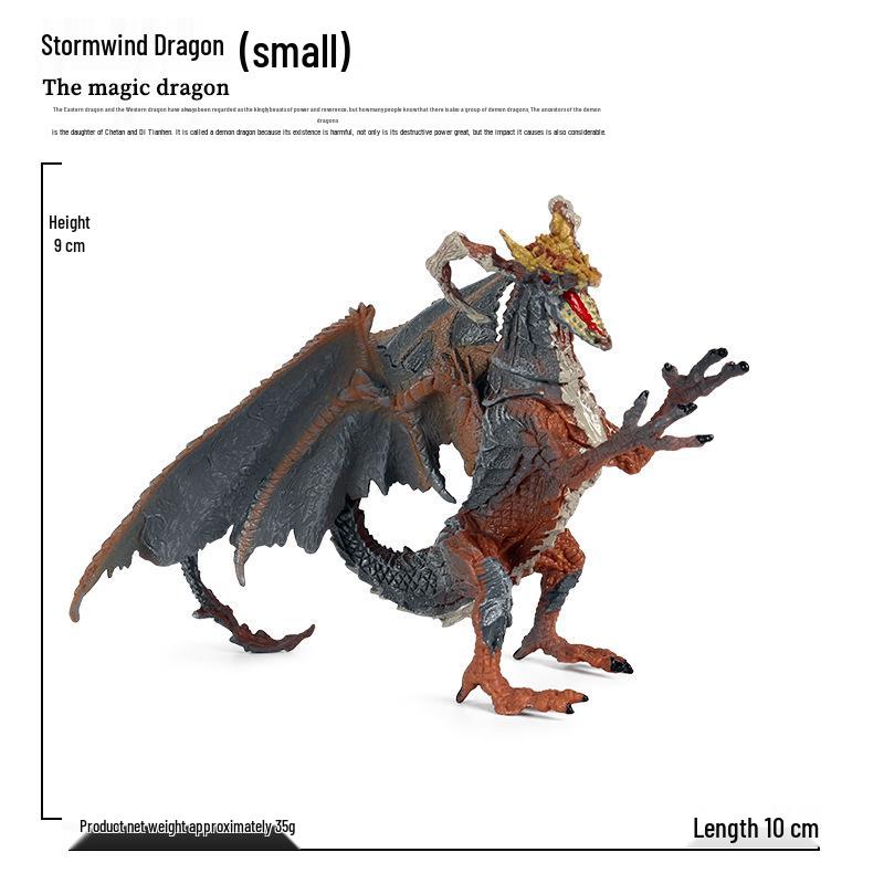 Dinosaur & Dragon Plastic Toy Set: Mythical Animal Figures for Kids