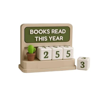 Книги, прочитанные в этом году Отслеживатель прочитанных книг Настольный 3D-печатный трекер чтения Вывеска Поделка Подарок для книголюбов Счетчик прочитанных книг