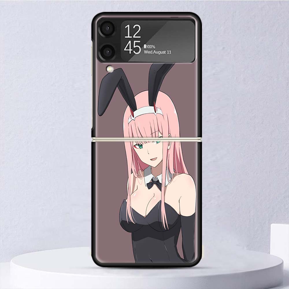 Чехол Zero Two Darling In The Franxx 02 Ударопрочный для Samsung Galaxy Z Flip 7 6 5 4 3 5G Чехол для телефона Z Flip3 Flip4 Flip5 Flip6 F