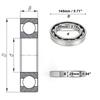 Motoforti 6019 & Deep Groove Ball Bearings P5 95x145x24mm Lubricated Bearings Open Type Silver Tone Scooter Skateboard Wheel