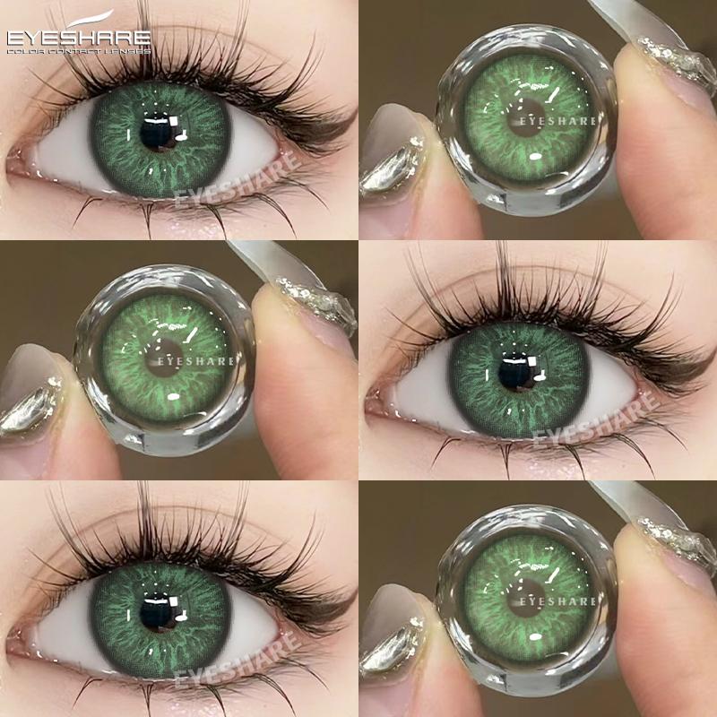 Eyeshare Ежегодные контактные линзы синего цвета - Усильте свой естественный цвет глаз с дизайном в корейском стиле