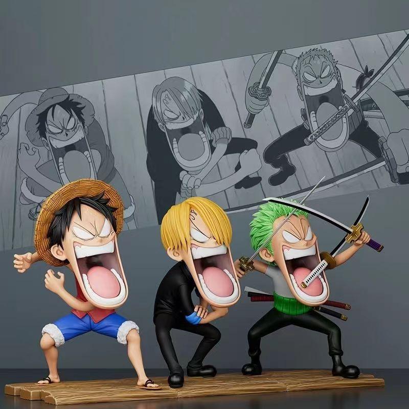 15 см Аниме One Piece Фигурки Луффи Санджи Манки Д. Луффи Ророноа Зоро Фигурка Действия Голодная Троица ПВХ Аниме Модель Игрушки