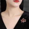 Red  Maple Leaf Shaped Brooches Women Clothing Coat Jewelry Accessories Gifts