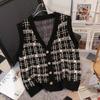 Early Spring French Short Knitted Vest Cardigan with Versatile Temperament for Women