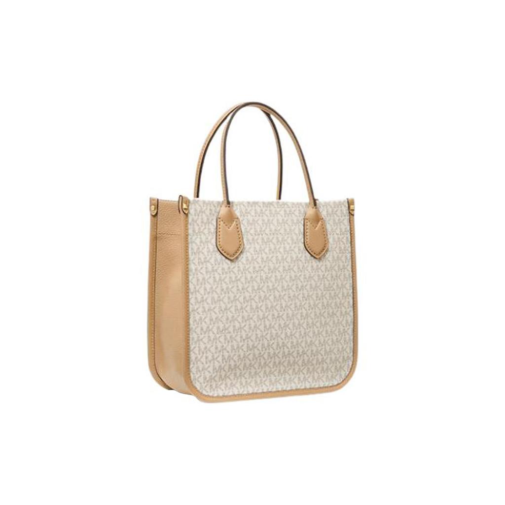 Michael Kors Женская сумка-тоут Heidi с цветовыми блоками и полосками, цвет Ванильный Верблюжий 30S2GH6T6U-170