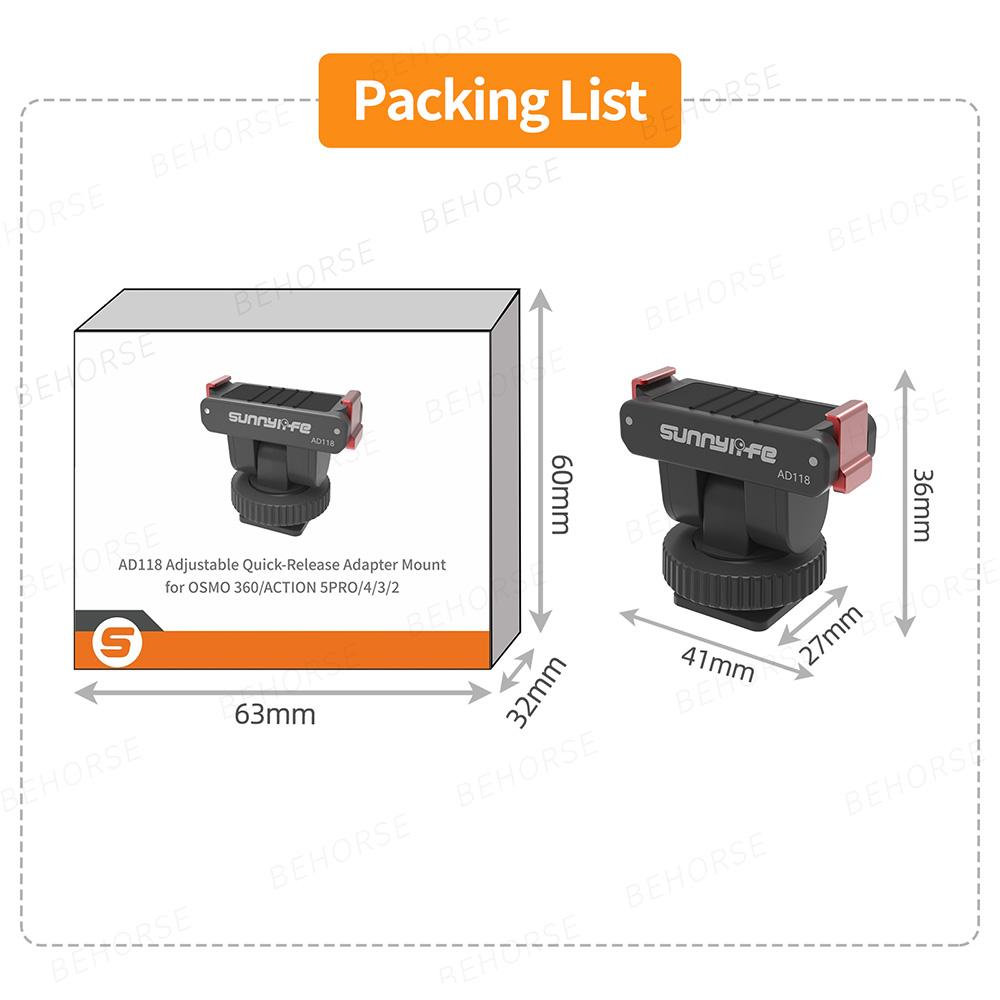 Магнитный Адаптер Быстросъемное Крепление для DJI Osmo 360/Action 5 Pro/4/3/2 Регулируемое Магнитное Крепление Холодный Башмак Аксессуары для Камеры