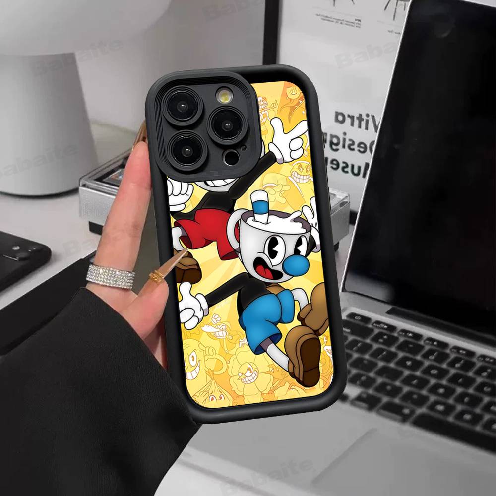 Anime Cuphead Cartoon Phone Case For IPhone 17 16 15 14 13 12 11 Pro Max Plus Silicone Shockproof Case
