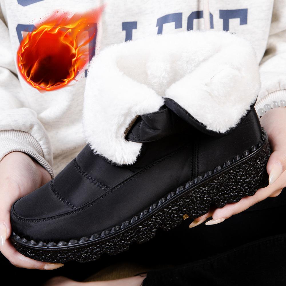 Warm Women's Snow Boots Women's Velcro Waterproof Cotton Boots Plus-size Women's Boots Casual Women's Shoes