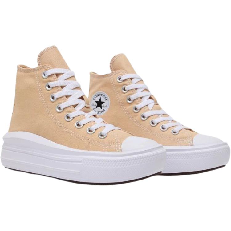 Converse Chuck Taylor All Star Move Platform High GS Coastal Dune Kids Sneakers Orange White A14997C