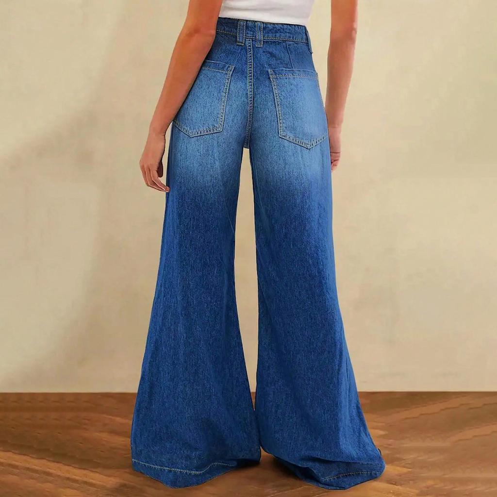 Женские свободные и повседневные трендовые рваные повседневные модные прямые джинсы