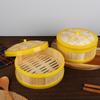 1 шт. 5-6,5 дюймов Готовьте липкий рис Приготовление китайской еды Ручная работа Пароварка-корзина с крышкой Бамбуковая кухонная посуда Пароварка для пельменей