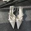 Fashion New Style Women's Jeans Heeled Sandals Pointed High Heel Office Lady Shoes Beautiful Women High Heel Shoes Sandals Zapatos Mujer