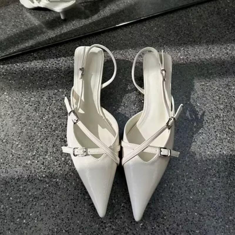 New Style Women's Jeans Heeled Sandals Pointed High Heel Office Lady Shoes Beautiful Women High Heel Shoes Sandals Zapatos Mujer