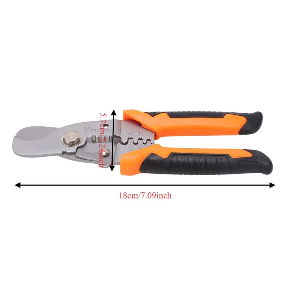 Stainless Steel Cable Cutter 6.9in Length Stripping Tool Convenient Crimper Tool  Repair Work
