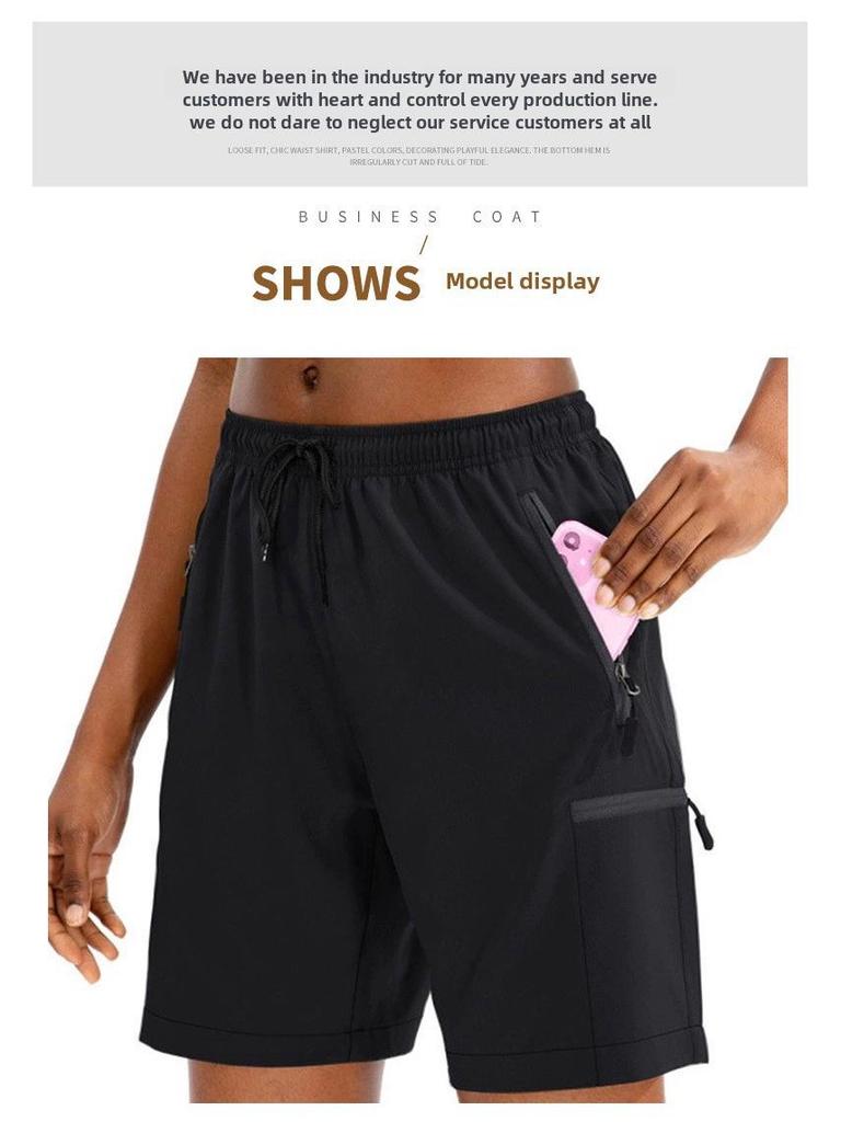 Женские летние быстросохнущие эластичные шорты - для отдыха, бега, фитнеса, активного отдыха