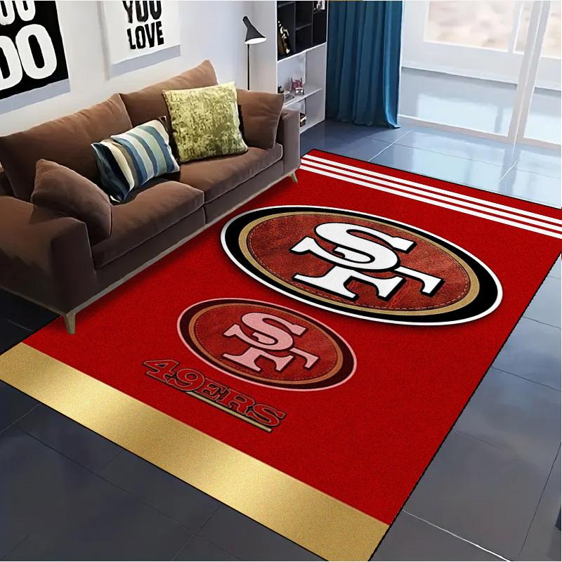49ers Logo Carpet Rug for Living Room Bedroom Home Sofa Decoration,Kids play Non-slip Floor Mat