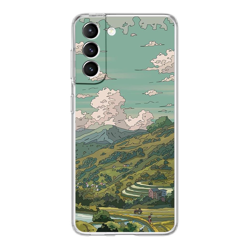 Чехол для телефона INS Japan Sunset Scenery Clear для Samsung Galaxy S23 S22 5G S20 Ultra S21 FE 5G S10E S9 S8 S10 Plus, мягкая задняя крышка.