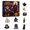 Halloween Countdown Calendar Advent with 9 Mini Resin Figures, Day Spooky Home Table Decor to Calendar, Surprise Collectible Ornaments for Adults Boys