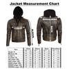 AVIATRIX Men's Real Leather Biker Jacket with Hood (2JB2) - Vegas Black