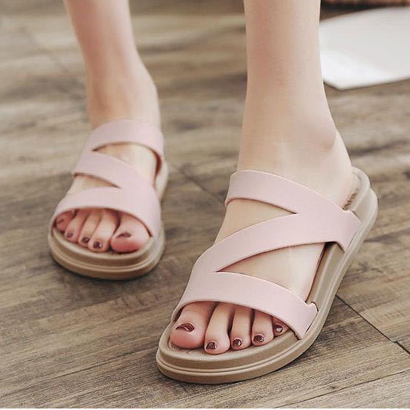 Slippers Women's Summer Wear Fashion All-match Sandals and Slippers Student Ladies Home Indoor Household Non-slip