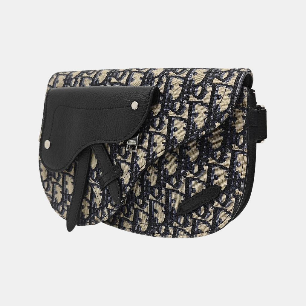 [Pre-Owned] Saddle Monogram Embroidered Leather Saddle Bag - Excellent #15AX3MA
