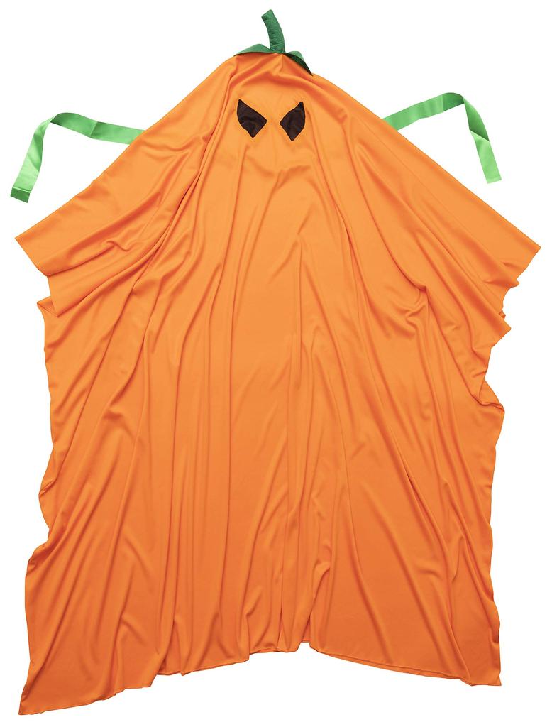 Clearstone Cosplay Halloween Rain Pumpkin Orange 2-Way Poncho, Unisex,