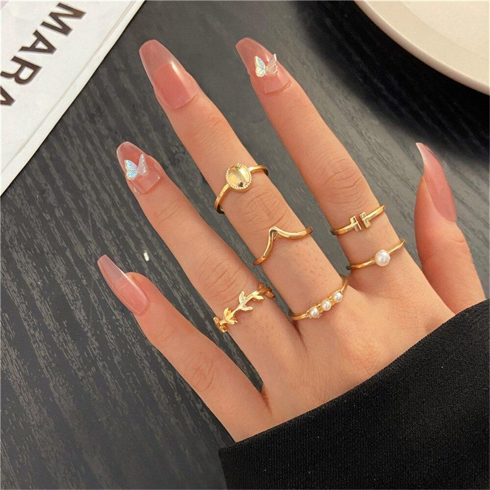 iF ME Punk Vintage Silver Color Poker Billiards Ring Set for Women Gothic Heart Anillos Hip Hop Y2k Korean Fashion Male Gift Jewelry