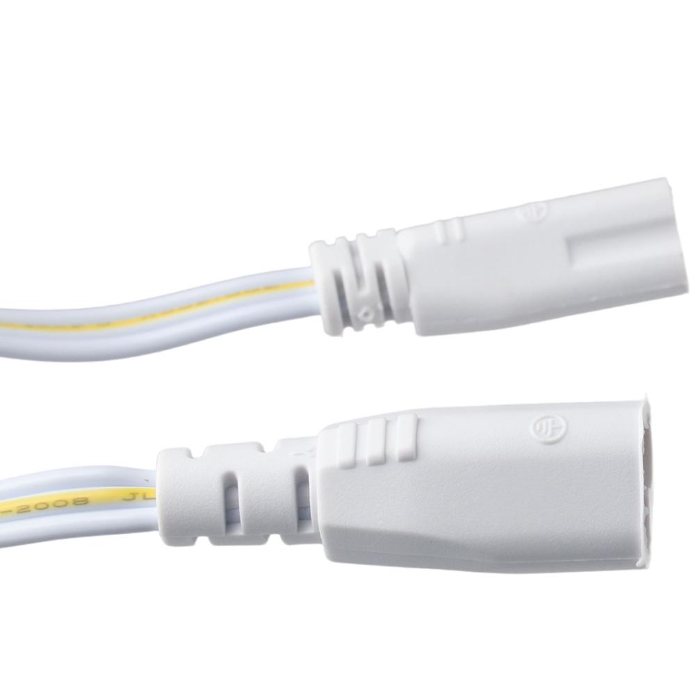 2 шт., медный соединительный провод для светодиодной лампы, белый. Светодиодная трубка, встроенная вилка с тремя отверстиями, провод для электрика