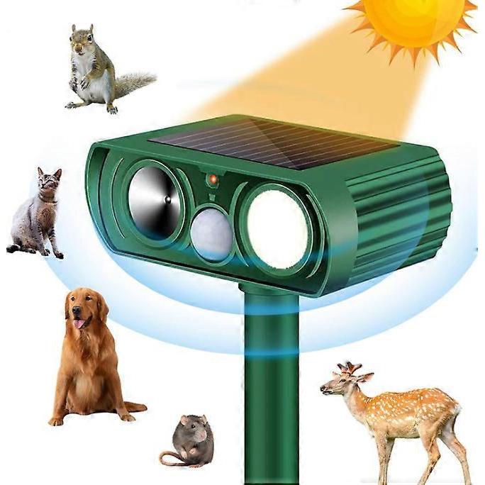 Repellent cat solar ultrasound repellent outdoor cat sensitivity and frequency adjustable ultrasound cat to repel pests garden protector