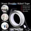 2PCS Double Sided Tape Very Strong Adhesive Double Sided Ape Washable Reusable Waterproof Transparent Double Tape Kitchen Bathroom