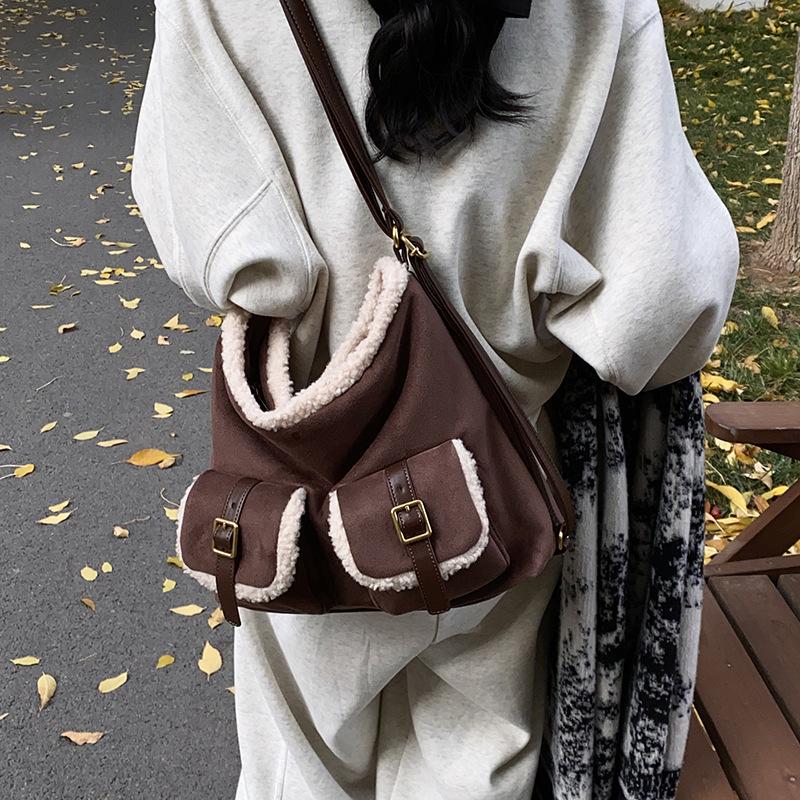 Студенческий классный рюкзак женский зимний новый ретро мода матовая сумка-тоут текстурированная женская сумка