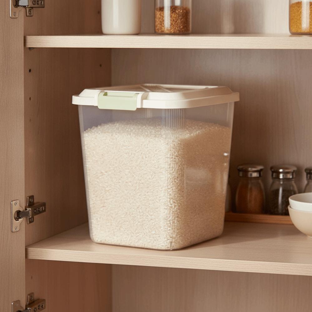 Insect Proof Pet Food Container with Wheel Rice Dispenser Durable Pet Food Storage Jar Flour