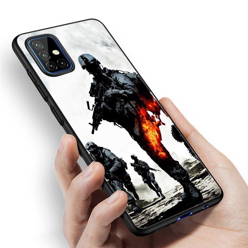 Чехол армейского солдата спецназа для Samsung Galaxy A12 A02S A22 A32 A52 A72 A71 A51 A41 A31 A21 A11 A50 A70 A20S, черный чехол