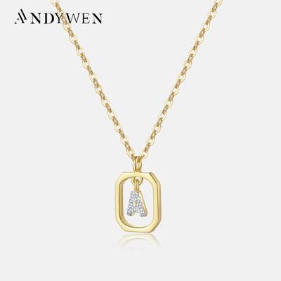 Ожерелье-цепочка с подвеской в виде буквы AZ, стерлинговое серебро 925 пробы, весенние роскошные ювелирные изделия, свадьба 2023 года