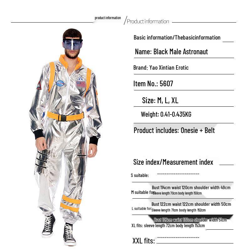 Astronaut Pilot Halloween Costume: Spacesuit Role-Playing Outfit for Kids and Adults