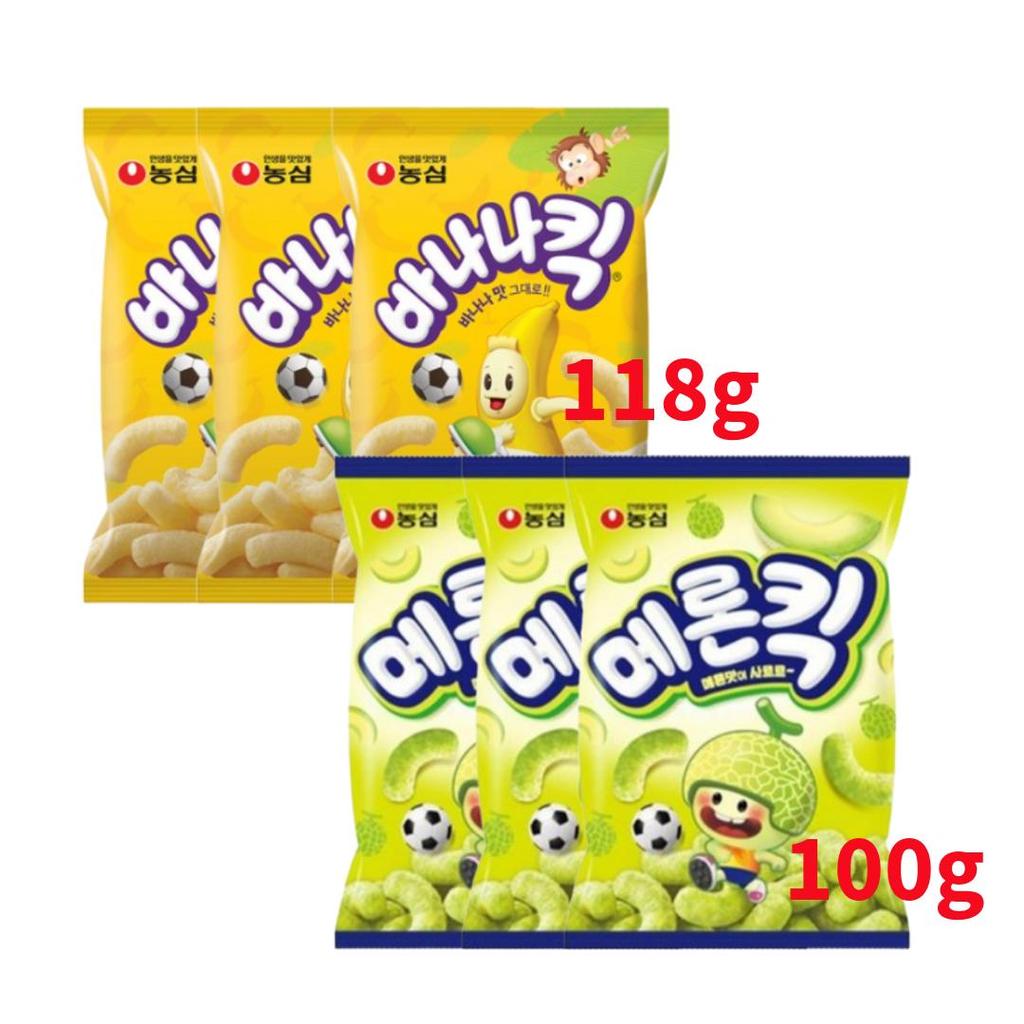 Korean Puff Snack – Banana Kick, Melon Kick (26 Options)