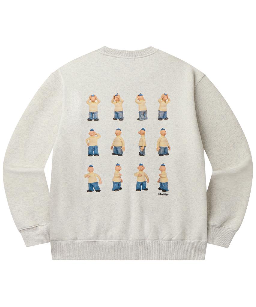 LAUGHER [Pat&Mat] Motion Pat Sweatshirt - Oatmeal