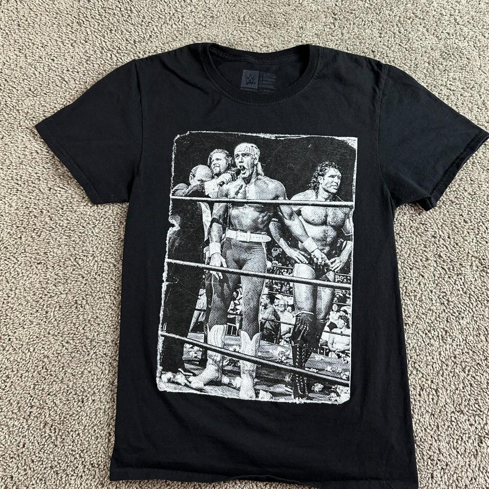 WWE Халк Хоган Футболка Мужская Маленький Черно-Белый NWO Новый Мировой Порядок Рестлинг Унисекс Футболка