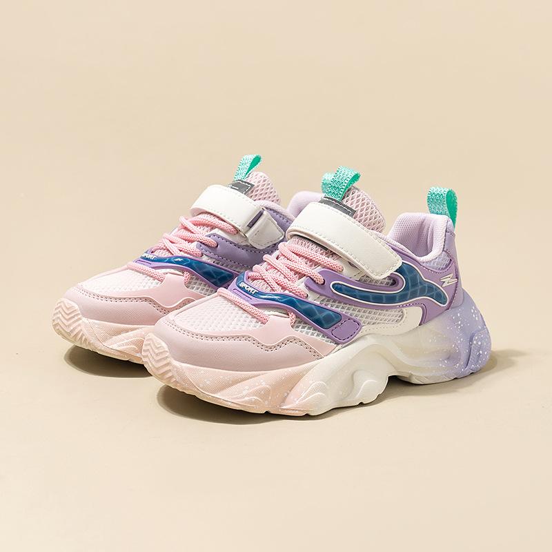 Обувь для девочек Daddy Shoes Весна и осень Новые детские сетчатые туфли Спортивная обувь для мальчиков Детские кроссовки для бега CuHK Children Light Sole Shoes