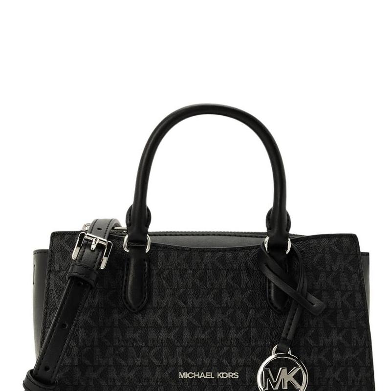 Michael Kors ARDEN ARDEN логотип принт покрытие холст плечо кросс-боди сумка-тоут маленькая женская черная
