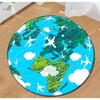 Круглый ковер Земля Галактика Юпитер Марс Принт Коврик Спальня Прикроватный Гостиная Нескользящий Коврик для ног Домашнее украшение