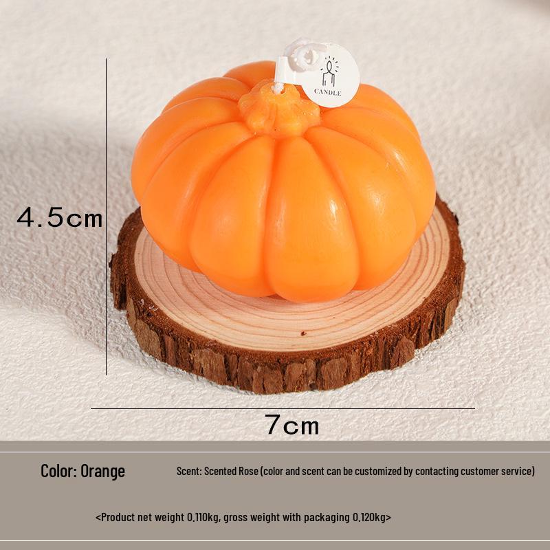 Свеча ручной работы с ароматом тыквы на Хэллоуин - Сувенир для вечеринки и подарок, Ароматическое украшение