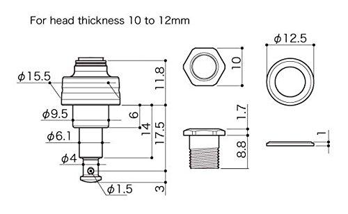 GOTOH Укулеле Колок планетарного типа UB8 Кнопка хром белый UPT-UB8-CWX