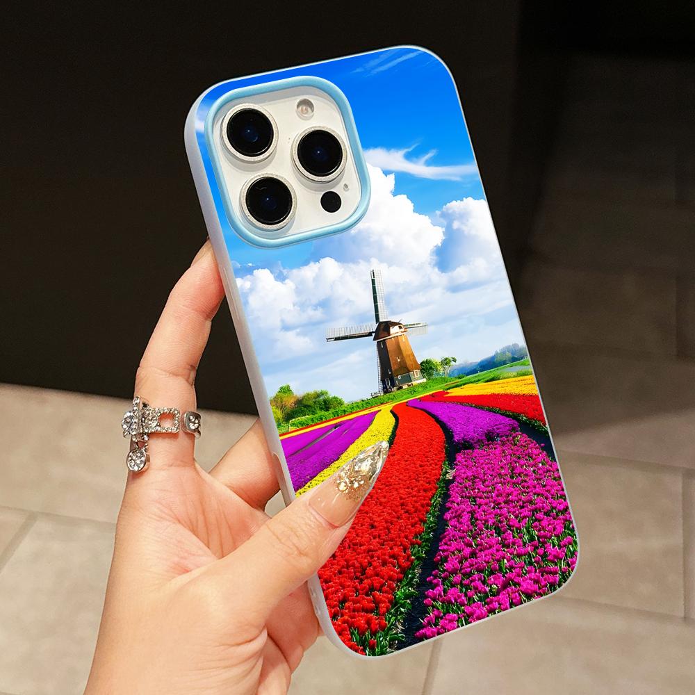 Netherland Dutch Flag Jelly Double layer Light Blue Mobile Phone Case for iPhone 17 16 15 14 13 12 11 Air Pro Max Plus
