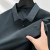 Summer New High-quality Seamless Heavy-duty Lapel POLO Shirt Trendy Casual Half-sleeved T-shirt