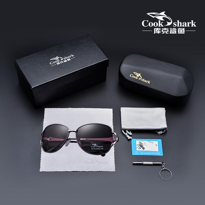 Cook shark новые солнцезащитные очки 2020 женские поляризованные солнцезащитные очки tide ультра легкие очки для вождения классические